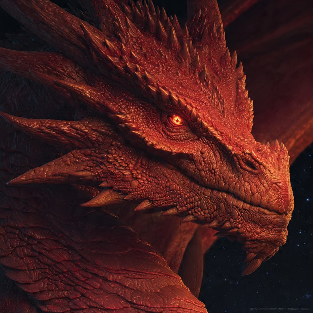 Red Dragon of the Horde — original artwork