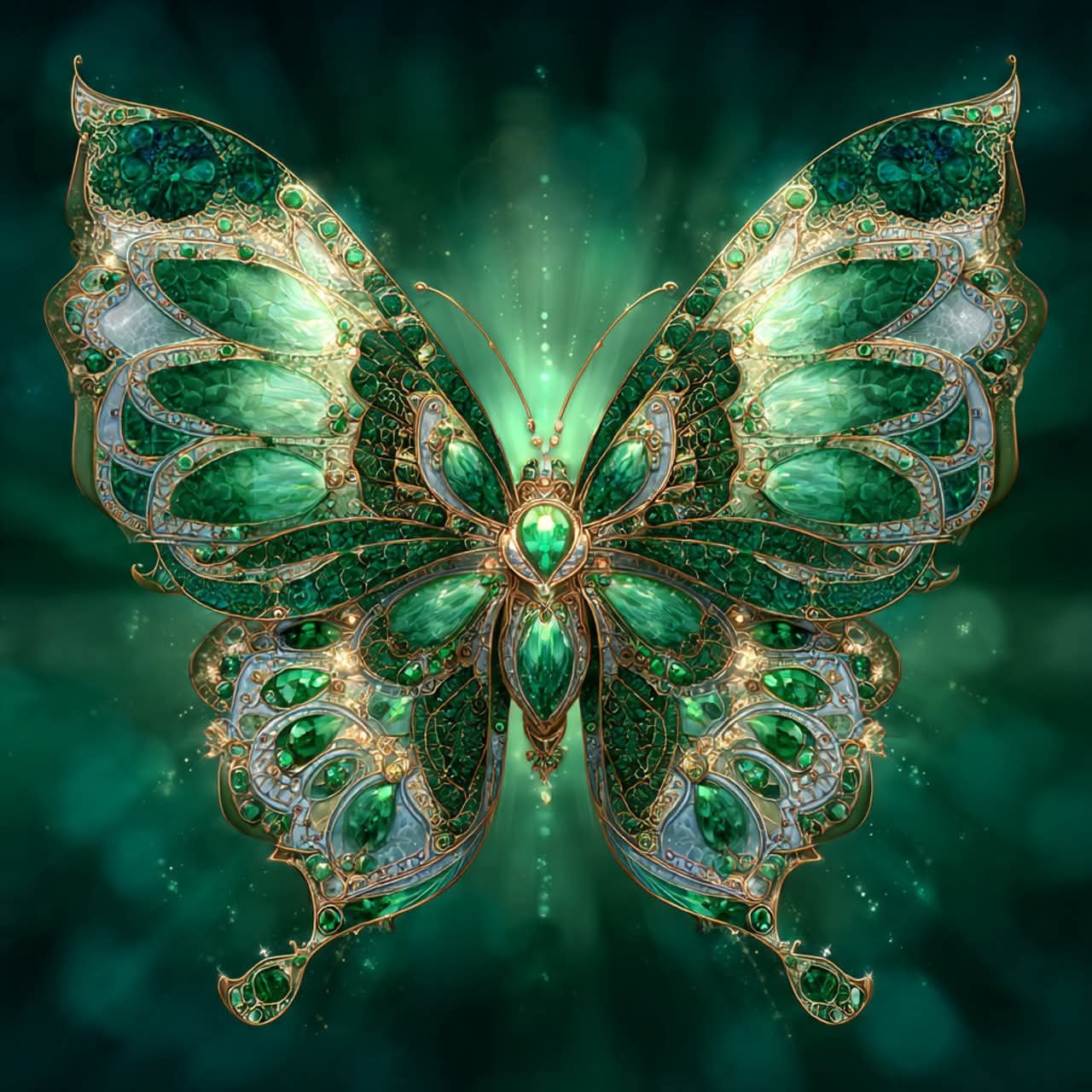 Emerald Jewel Butterfly — original artwork
