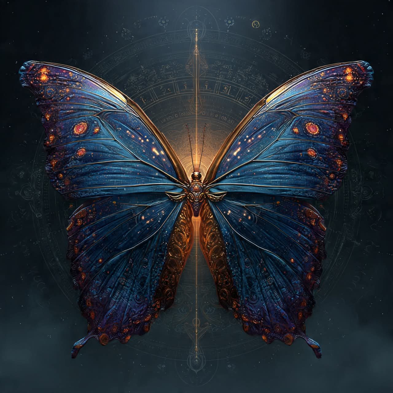 Blue Morpho of the Deep — original artwork